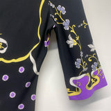 Donna Morgan Size 12-M Women's Black-Multi Pattern Shift Dress