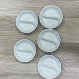 Cordon Bleu White Ceramic Yin Yang Bowls - Set of 6