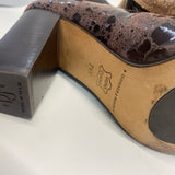 Donald J Pliner Size 7.5 Women's Brown Animal Print Heel Shoes