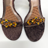 Style & CO Size 9 Women's Brown Beaded High Heel Sandals