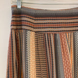 W by Worth Women's Size 10 Brown multi Pattern Rayon Maxi Skirt