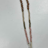 Panacea Peach-White Quartz and Howlite Necklace
