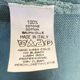 Cellini Men's Size L Mint Knit Cotton Solid Men's Long Sleeve Shirt