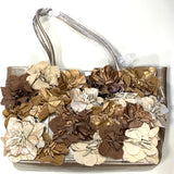 Banana Republic Tan- Multi Leather Floral Applique Handbag