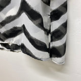 Chico's Size 1-M Women's Black-White Stripe 3/4 Sleeve Blouse