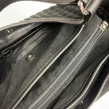 Talbots Black Flat Cordoroy Quilted Satchel Handbag