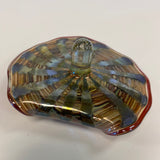 Brown-Multi Hand Blown Glass Card Holder