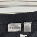 Chico's Women's Size 12-14 Black Solid Pull On Pants