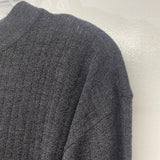 Jhane Barnes Size L Charcoal Knit Wool Blend Textured Men's Men's Sweater