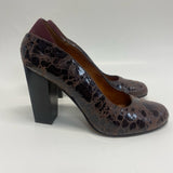 Donald J Pliner Size 7.5 Women's Brown Animal Print Heel Shoes