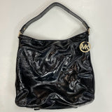 Michael Kors Black Patent Leather Solid Satchel Handbag