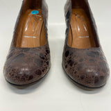 Donald J Pliner Size 7.5 Women's Brown Animal Print Heel Shoes
