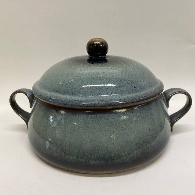 Handmade Blue Ceramic Pottery Casserole Dish with Lid – Treasures Upscale  Consignment