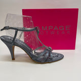 Rampage Size 9.5 Women's Gray Solid High Heel Strapy Sandals