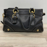 Dolce & Gabbana Black Leather Pebbled Handbag