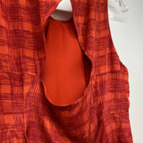 Girls From Savoy-Anthropologie Size 8-M Women's Red Pattern Sleeveless Dress