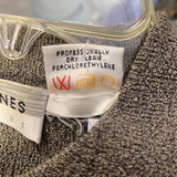 Jhane Barnes Taupe Size L Knit Wool Blend Tweed Men's Men's Long Sleeve Shirt