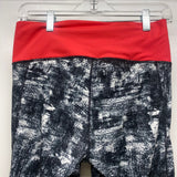 Adidas Size M Women's Black-Multi Pattern Leggings Activewear Pants