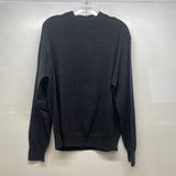 Jhane Barnes Size L Charcoal Knit Wool Blend Textured Men's Men's Sweater