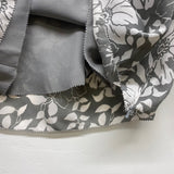 Liz Claiborne Women's Size M Gray-White Floral Empire Waist Blouse