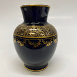 Vintage Lindner Kueps Bavaria Echt Cobalt Vase