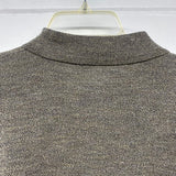 Jhane Barnes Taupe Size L Knit Wool Blend Tweed Men's Men's Long Sleeve Shirt