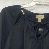 Michael Michael Kors Size S Women's Black Solid Cut Out Long Sleeve Top