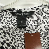 White House Black Market Size S Women's White-Black Pattern Sleeveless Top