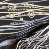 Calvin Klein Women's Size M Black-White Striped Capri Activewear Pants