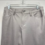 Chico's Size 2 Women's Light Gray Animal Print Straight Leg Jeans