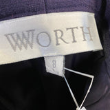 Worth Size 8 Women's Purple Solid Trouser Pants