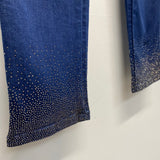 Soft Surroundings Size S-4 Women's Blue Beaded Pull On Jeans
