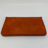 Shiraleah Orange Pebbled Faux Leather Clutch