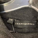 Jhane Barnes Size L Charcoal Knit Wool Blend Textured Men's Men's Sweater