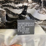 Kenneth Cole Reaction Women's Size S Black-White Animal Print Zip Up Jacket