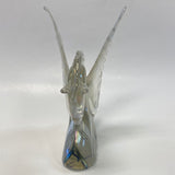 Winged Horse Shaped Figurine Iridescent Art Glass