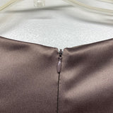Patra Size 4 Women's Brown Solid Sleeveless Dress