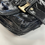 Michael Kors Black Patent Leather Solid Satchel Handbag