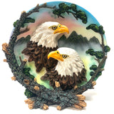 Coach House G.A. 3D Bald Eagle Heads on Decorative Plate