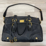 Dolce & Gabbana Black Leather Pebbled Handbag