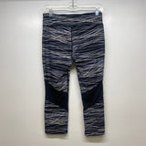 Calvin Klein Women's Size M Black-White Striped Capri Activewear Pants