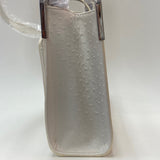 Snob Essentials White Textured Faux Leather Shoulder Handbag