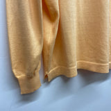 Cellini Men's Size L Peach Knit Cotton Solid Men's Long Sleeve Shirt