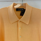 Cellini Men's Size L Peach Knit Cotton Solid Men's Long Sleeve Shirt