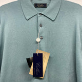 Cellini Men's Size L Mint Knit Cotton Solid Men's Long Sleeve Shirt