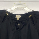 Michael Michael Kors Size S Women's Black Solid Cut Out Long Sleeve Top