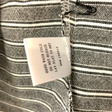 Andree Size L Women's Gray- White Stripe Short Sleeve Top