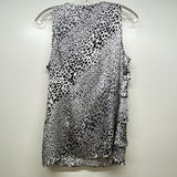 White House Black Market Size S Women's White-Black Pattern Sleeveless Top