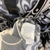 Notations Women's Size S Black-White Pattern Tunic Blouse