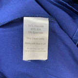 Never a Wallflower Size M Women's Blue Solid 3/4 Sleeve Blouse